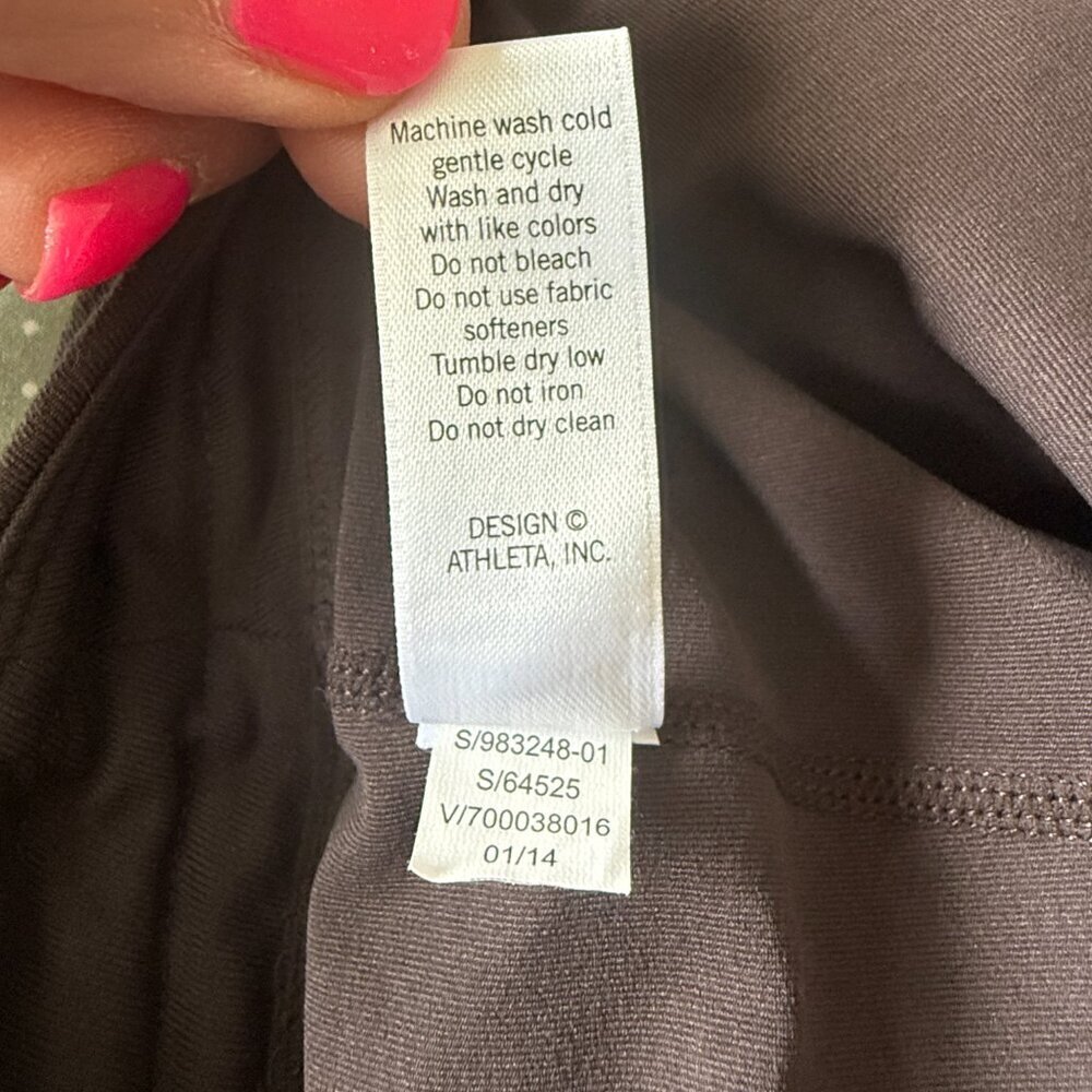 Women's M Athleta Gray Trailside Skort Zipper Pockets - Picture 8 of 8